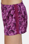 Zivame Artsy Leaves Woven Shorts Set - Dark Purple — thumbnail 7